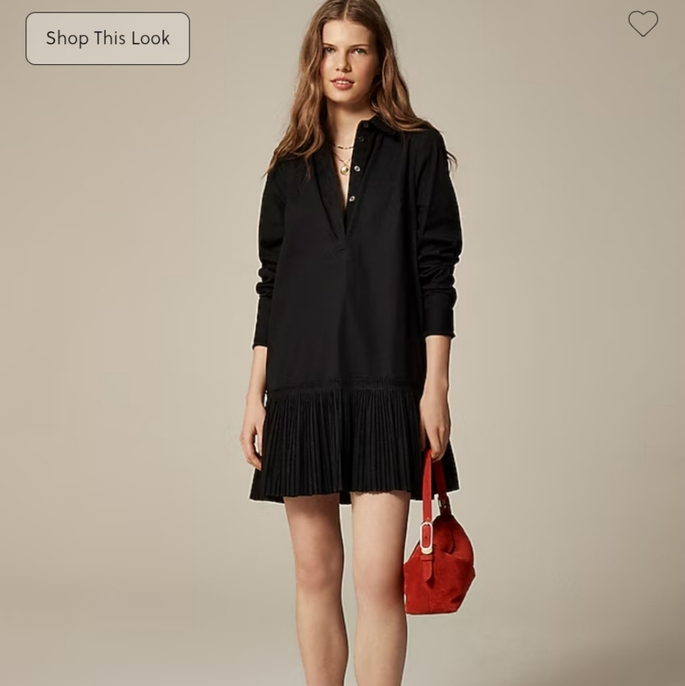 J Crew Amelia long-sleeve shirt-dress in cotton poplin CN605 NWT Size M